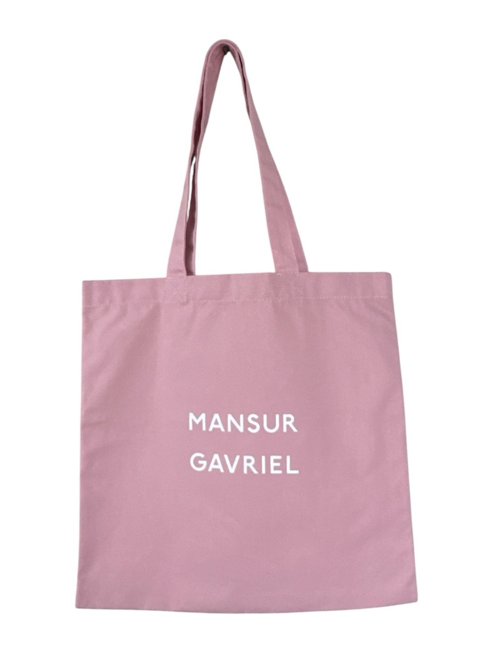 Mansur Gavriel Pink Cotton Logo Tote Bag Made in Italy Designer Shopper